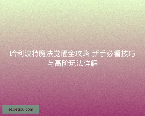 哈利波特魔法觉醒全攻略 新手必看技巧与高阶玩法详解
